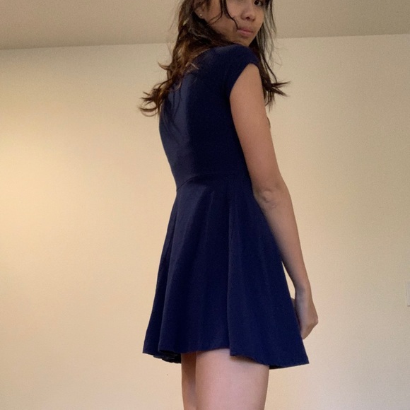 Navy blue skater dress - Picture 3 of 5